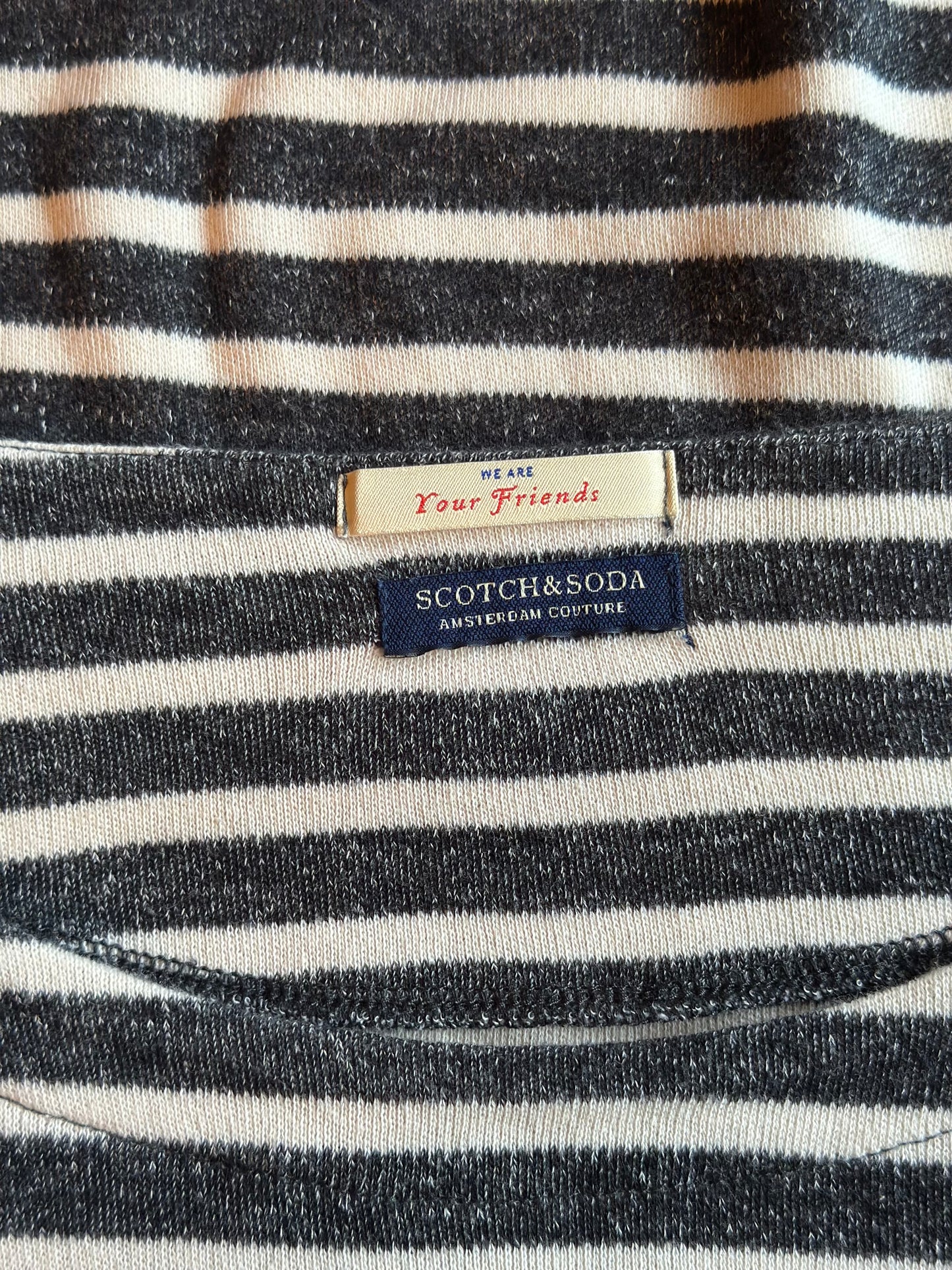 Pull marinière rayé en coton T.38
