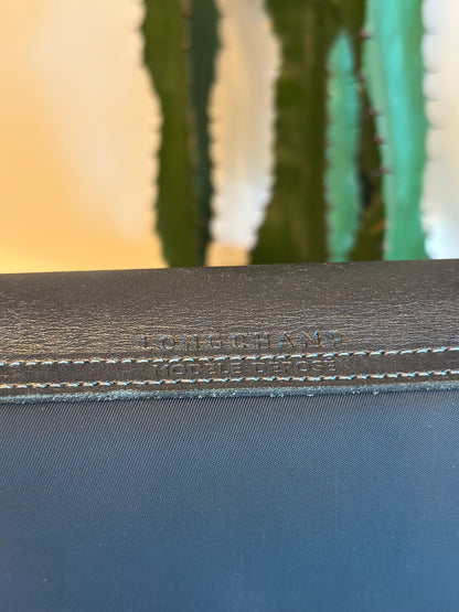 Sac Le Pliage Neo bleu gris toile et cuir