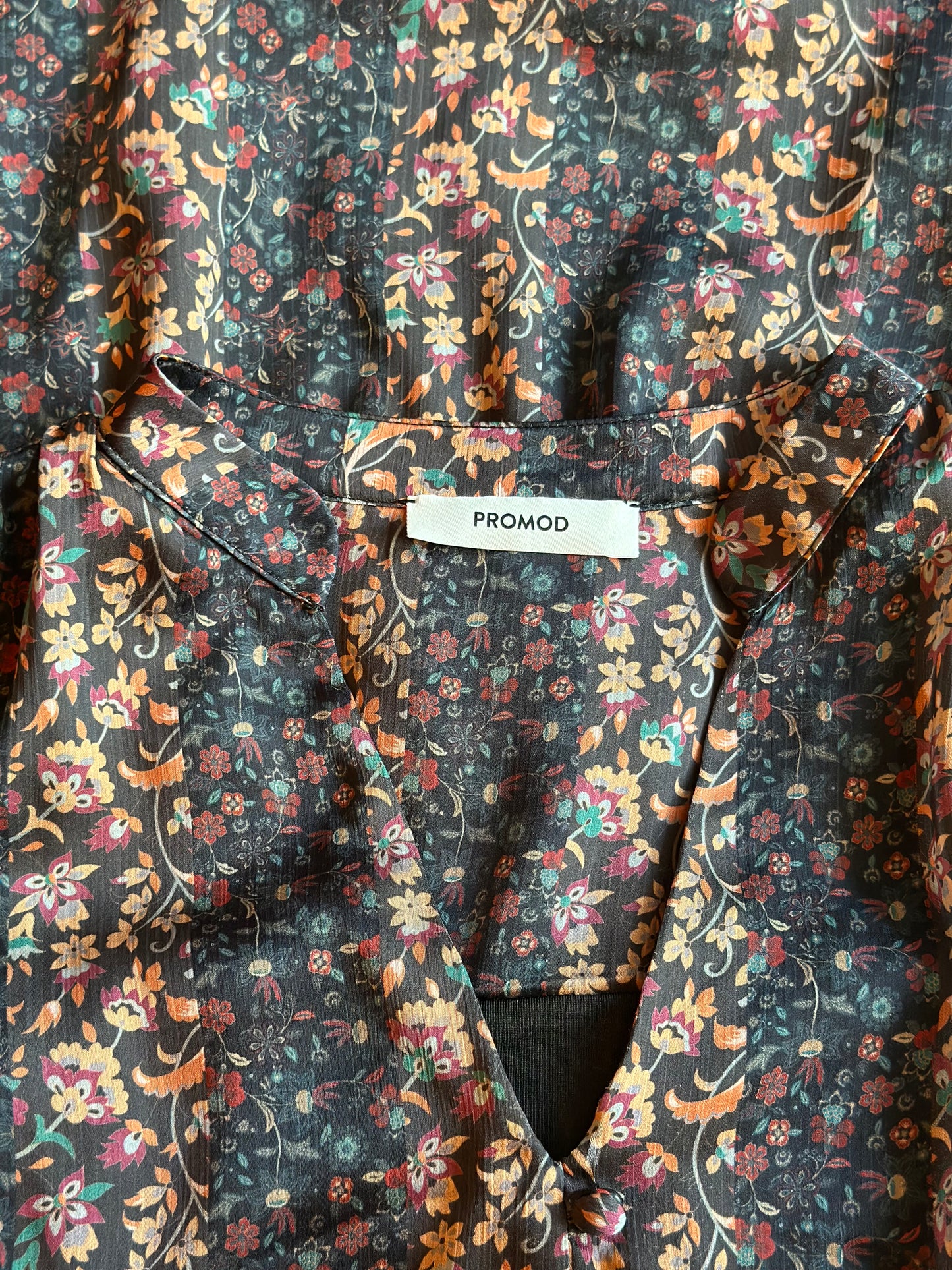 Robe imprimé fleuri noir Promod - taille 38/40