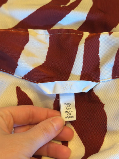 Ensemble zèbre chemise pantalon large fluide T.34/36
