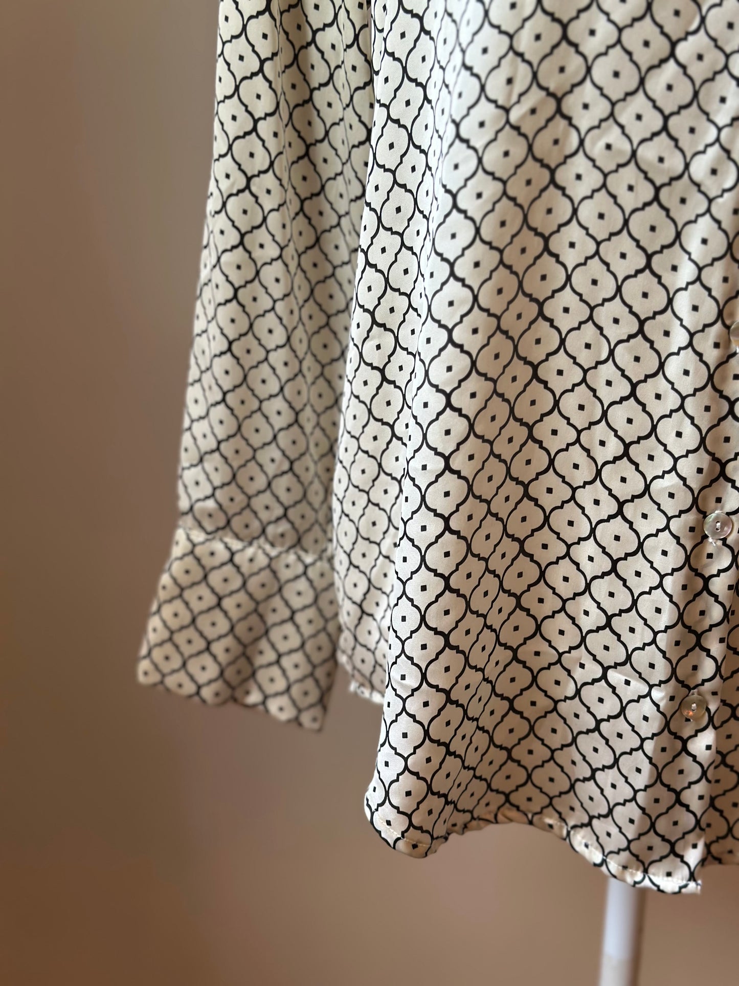 Chemise fluide à motifs géométriques T.34/36 oversize
