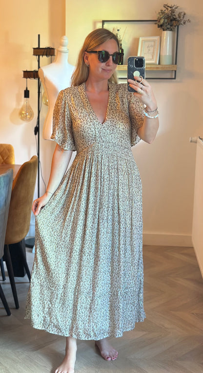 Robe longue plissée fleurie lurex Vanessa Bruno - taille 34