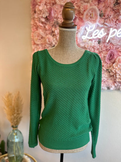 Pull vert en maille T.36