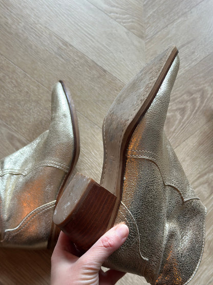 Bottines cuir doré – fabriquées au Portugal T.37