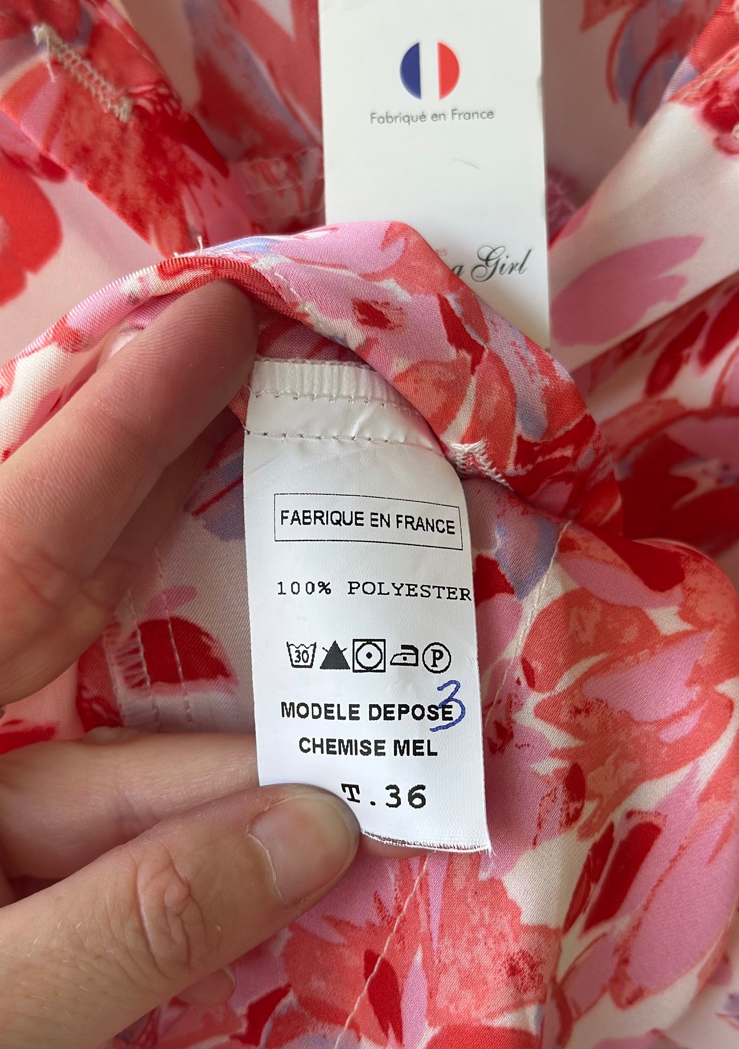 Chemise fleurie modèle Mel Neuve T.36