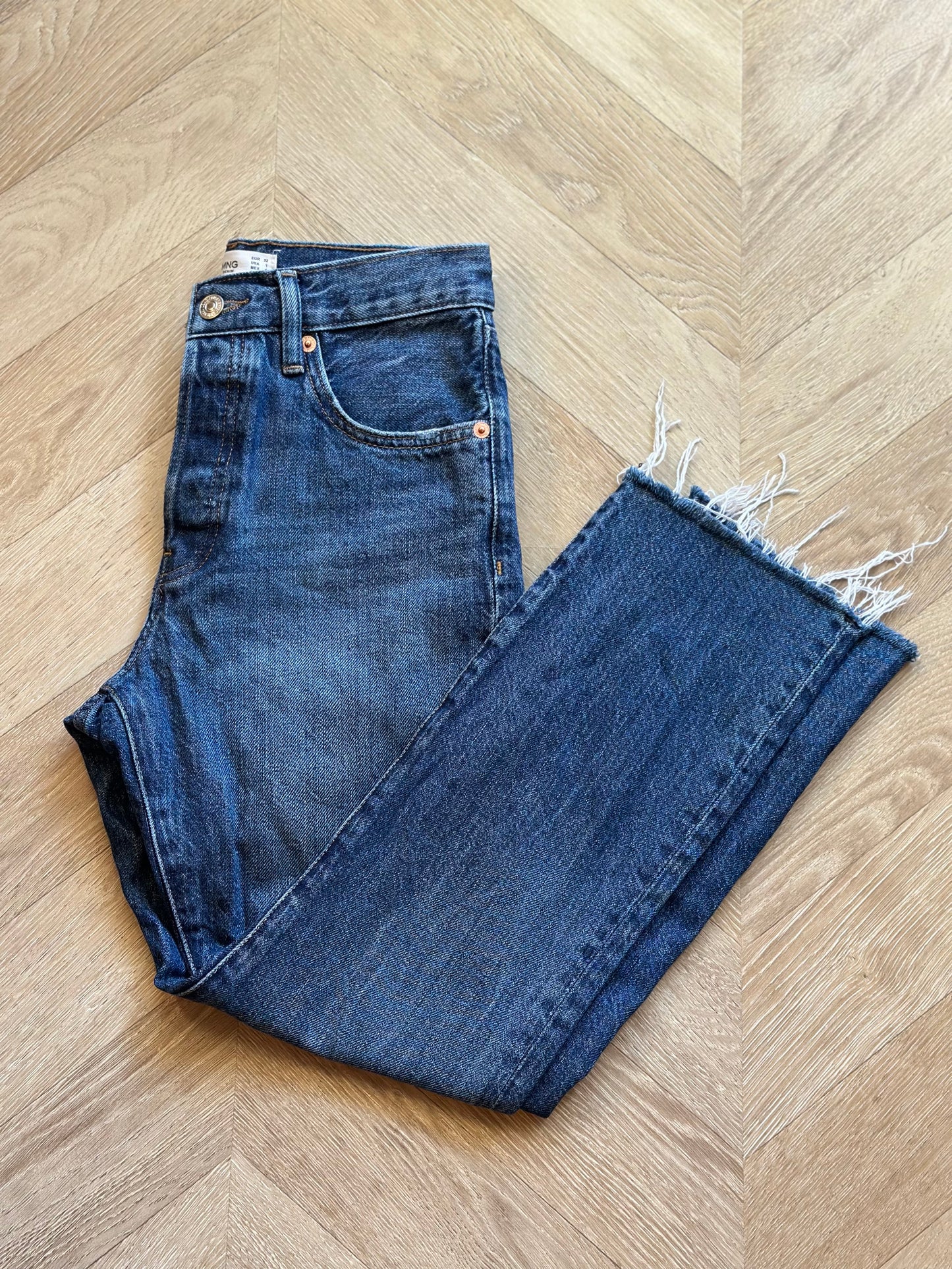 Jean droit bleu denim modèle Havana T.32