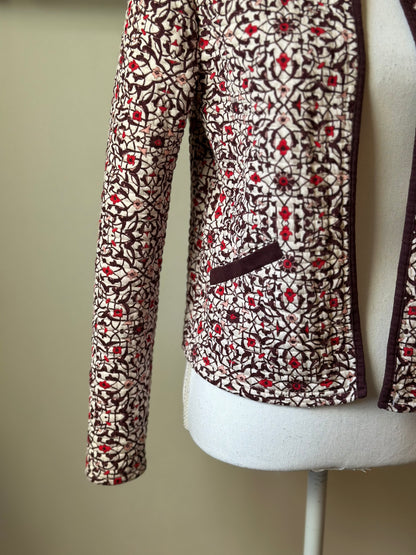 Veste matelassée imprimé graphique en coton T.36