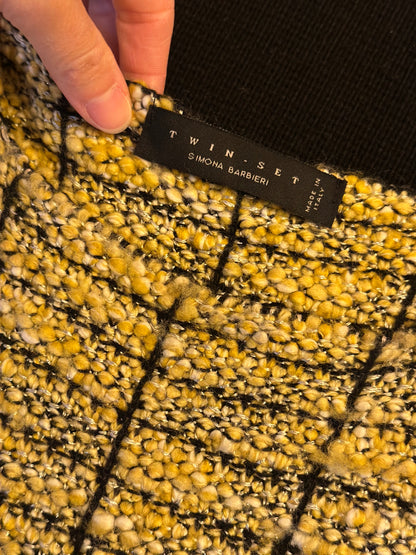 Robe tweed laine jaune et noir T.40