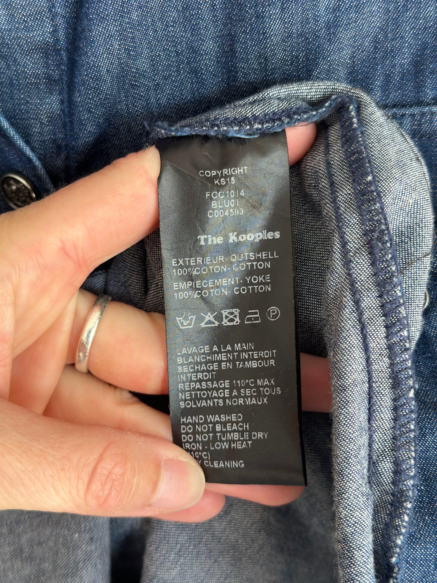 Chemise en jean motif cachemire T.34