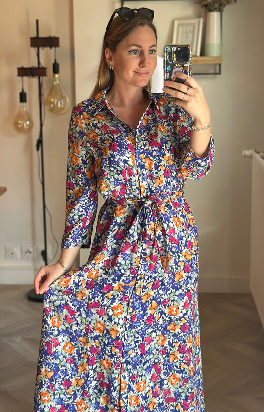 Robe longue fleurie colorée T.34