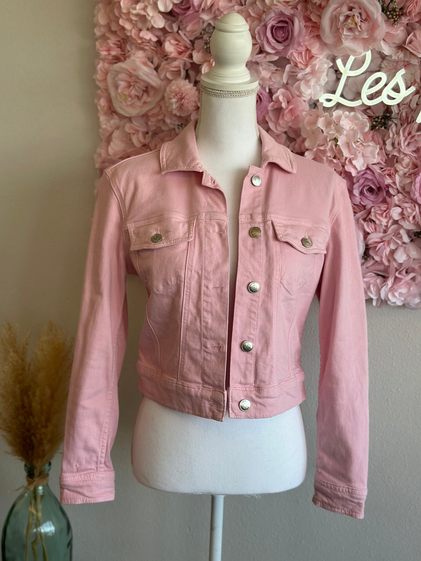 Veste en jean rose modèle Lina T.36