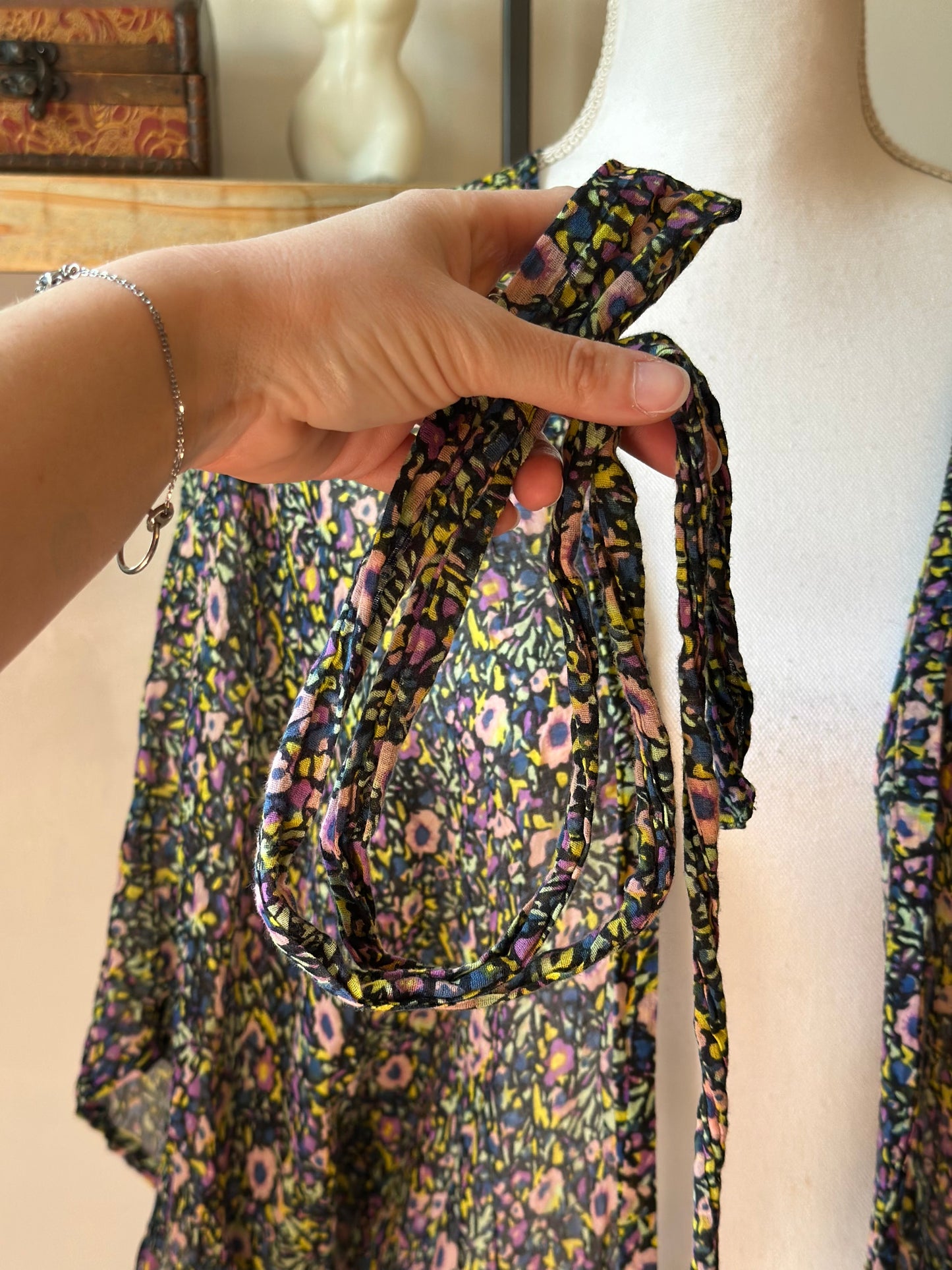Kimono veste légère fleuri coton T.U