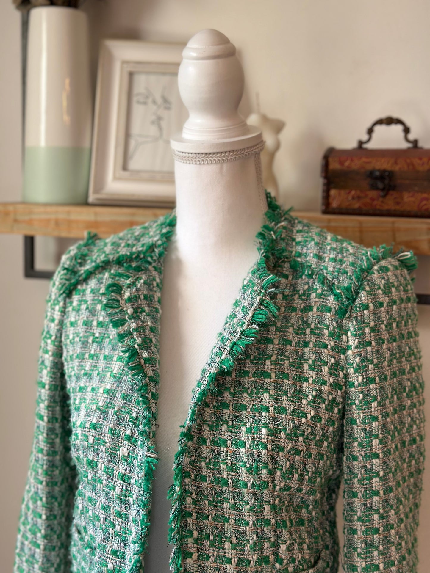 Veste en tweed vert T34