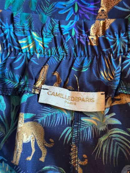 Pantalon fluide large jungle léopard T.36