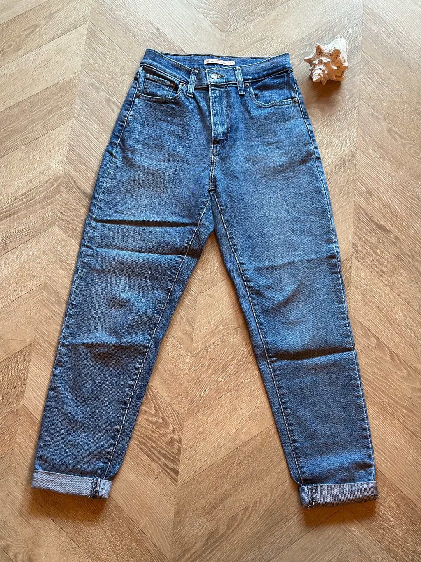 Jean mom denim bleu Levi’s high waisted T.34/36 W25