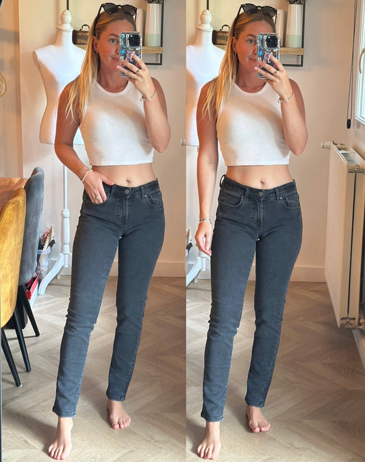 Jean gris “Lucien” coupe girlfriend T.34