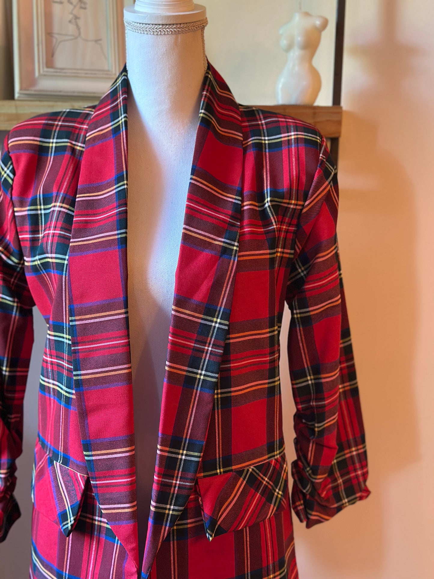 Blazer à carreaux neuf T.36/38