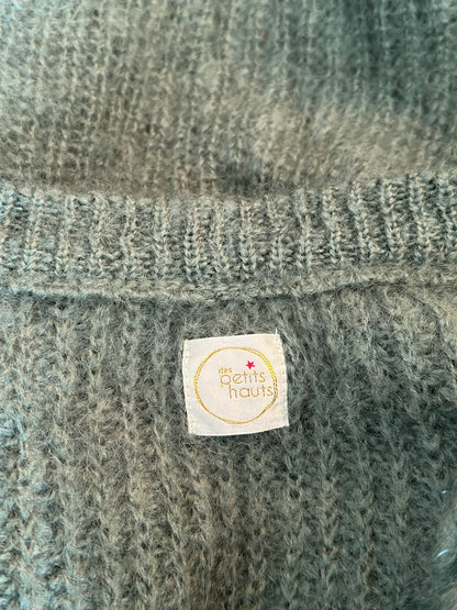 Gilet Delise vert clair mohair laine T.36