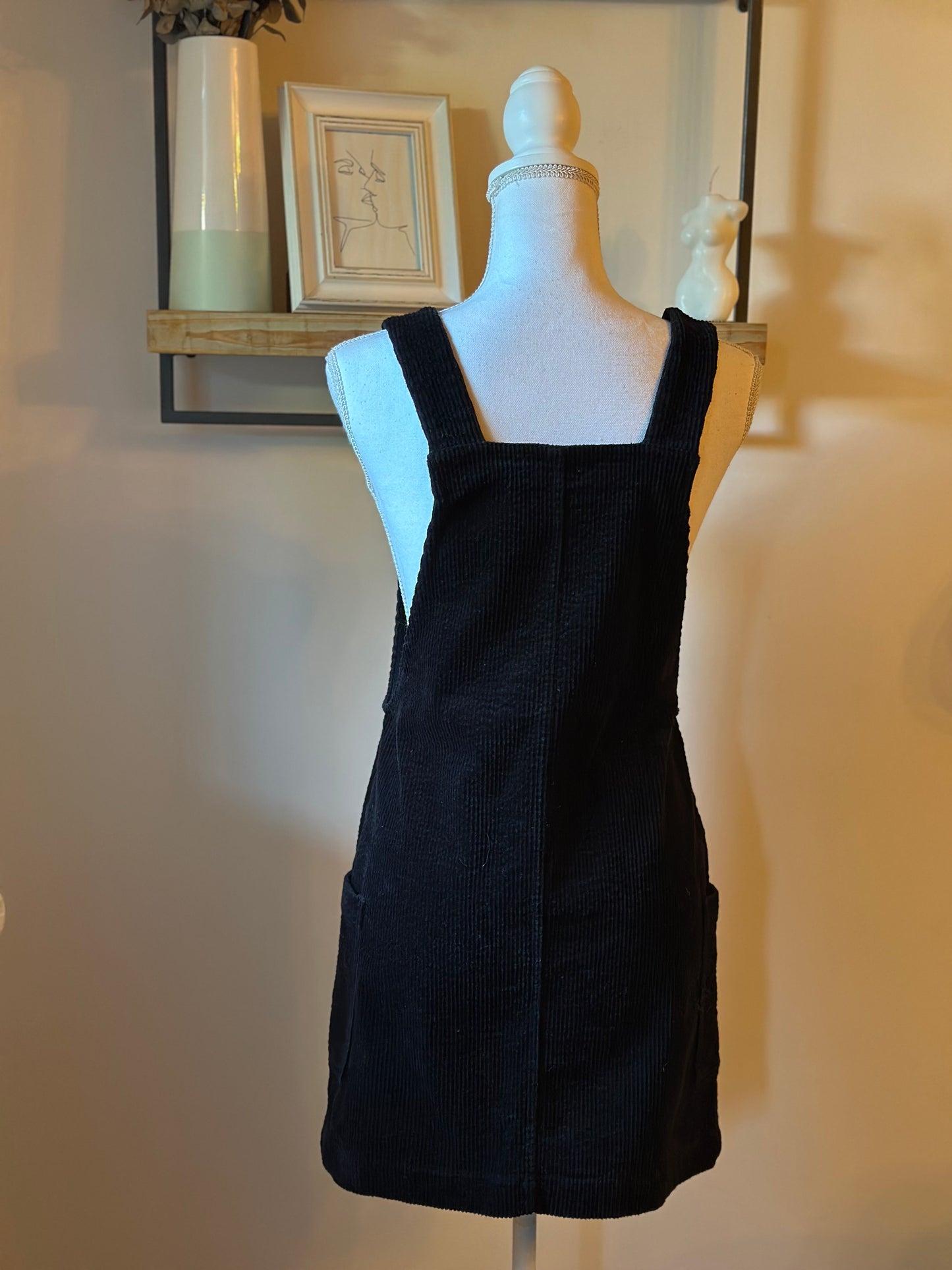 Robe salopette velours noir T.34