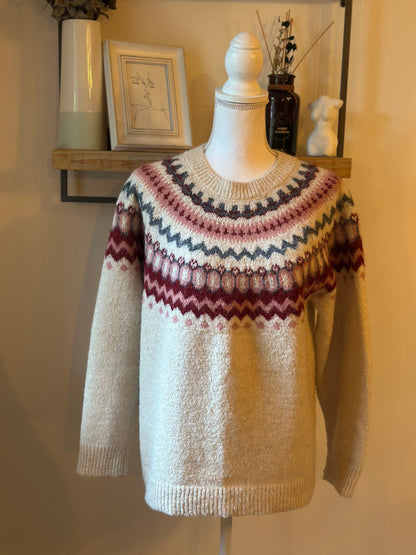 Pull motif jacquard laine Hami T.40