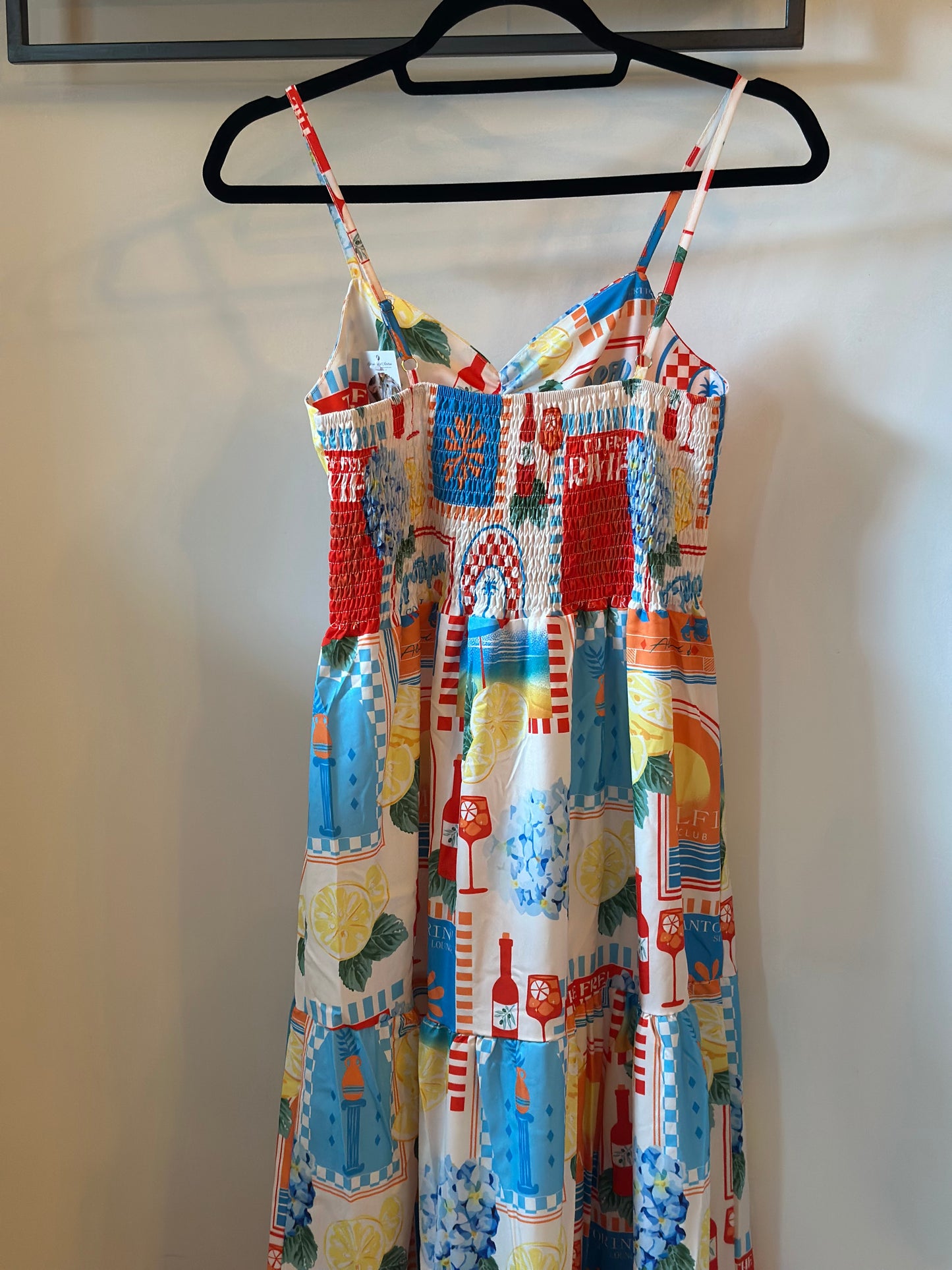 Robe longue imprimée Riviera – neuve, T.36