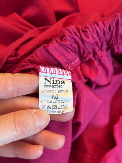 Combinaison pantalon dos nu rose Nina coton T.36/38