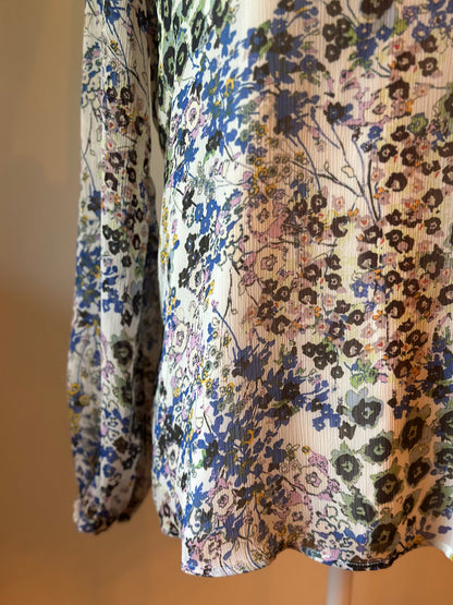 Blouse fluide imprimé fleuri T.38 oversize