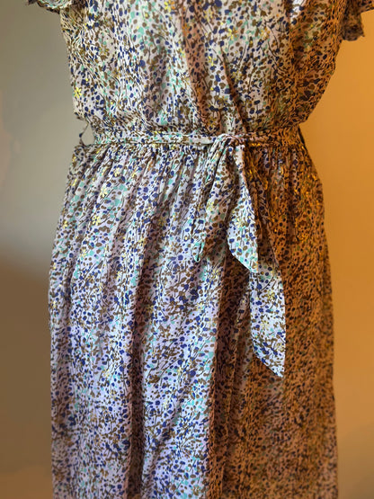 Robe fluide fleurie à col cache-cœur T.38/40