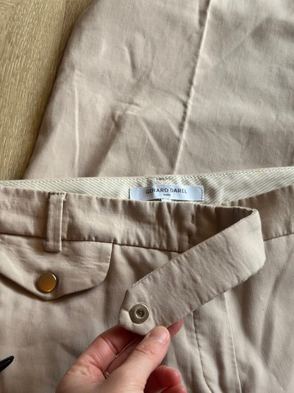 Pantalon beige droit coton T.44
