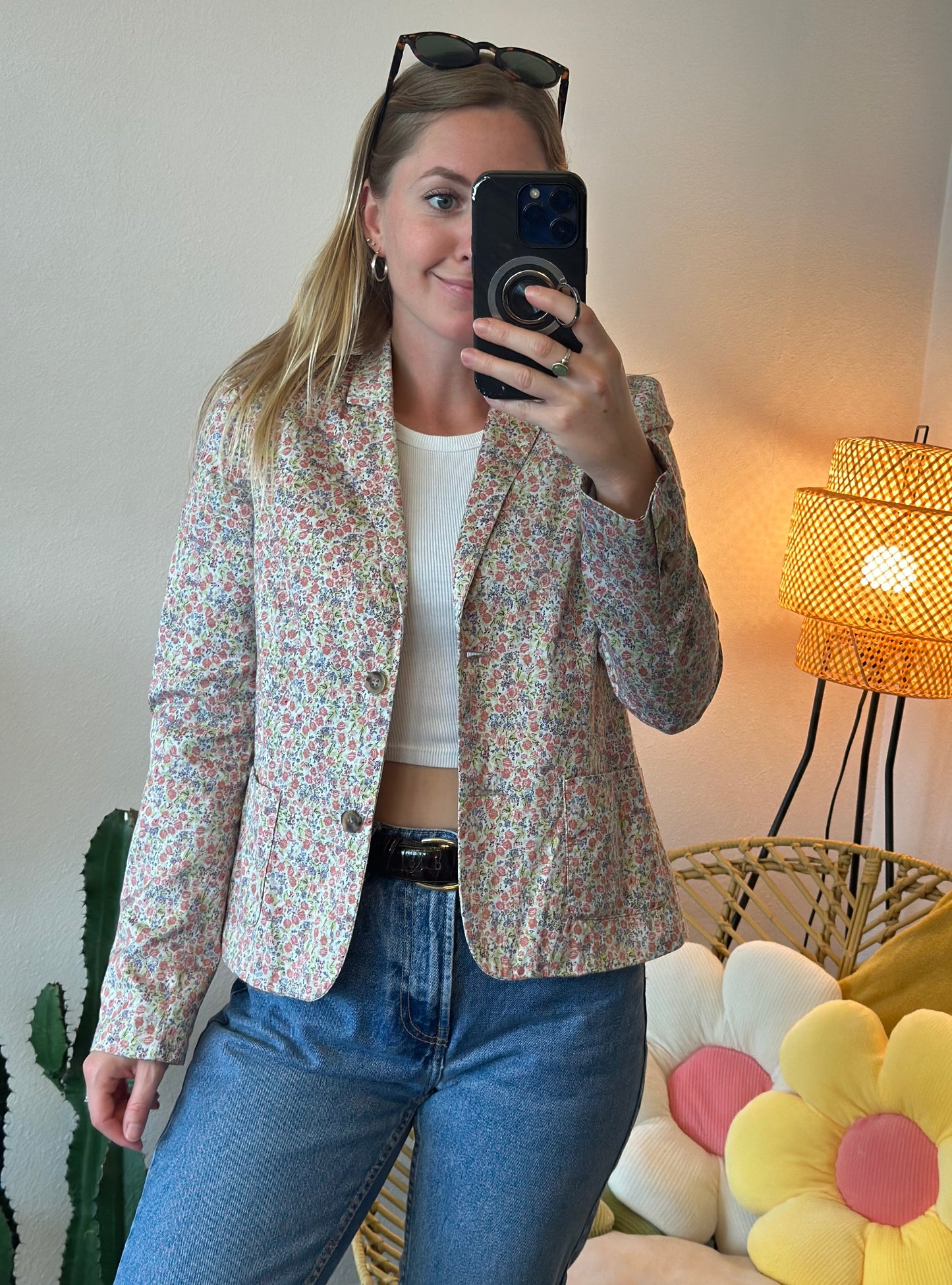 Blazer imprimé fleuri en Liberty T.34/36