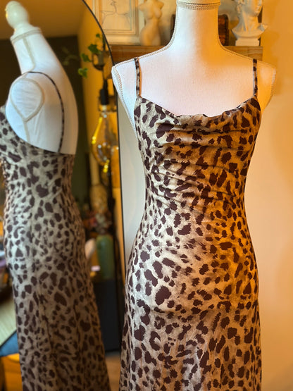 🐆 Robe longue léopard – neuve, T.36