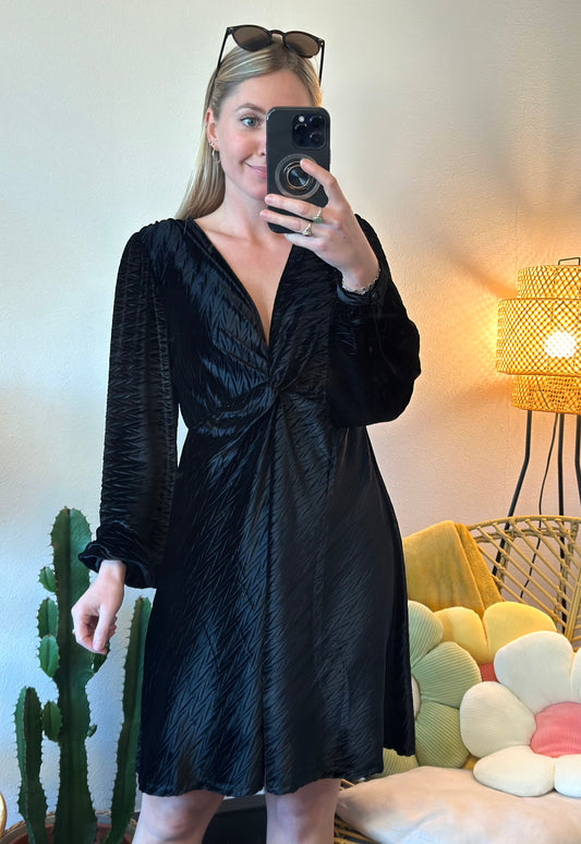 Robe noire velours