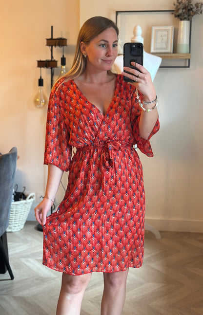Robe midi imprimé graphique T.36/38
