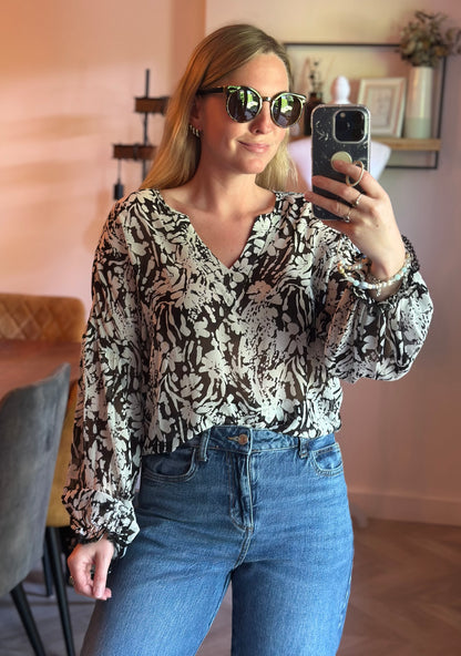 Blouse fluide imprimée T.36