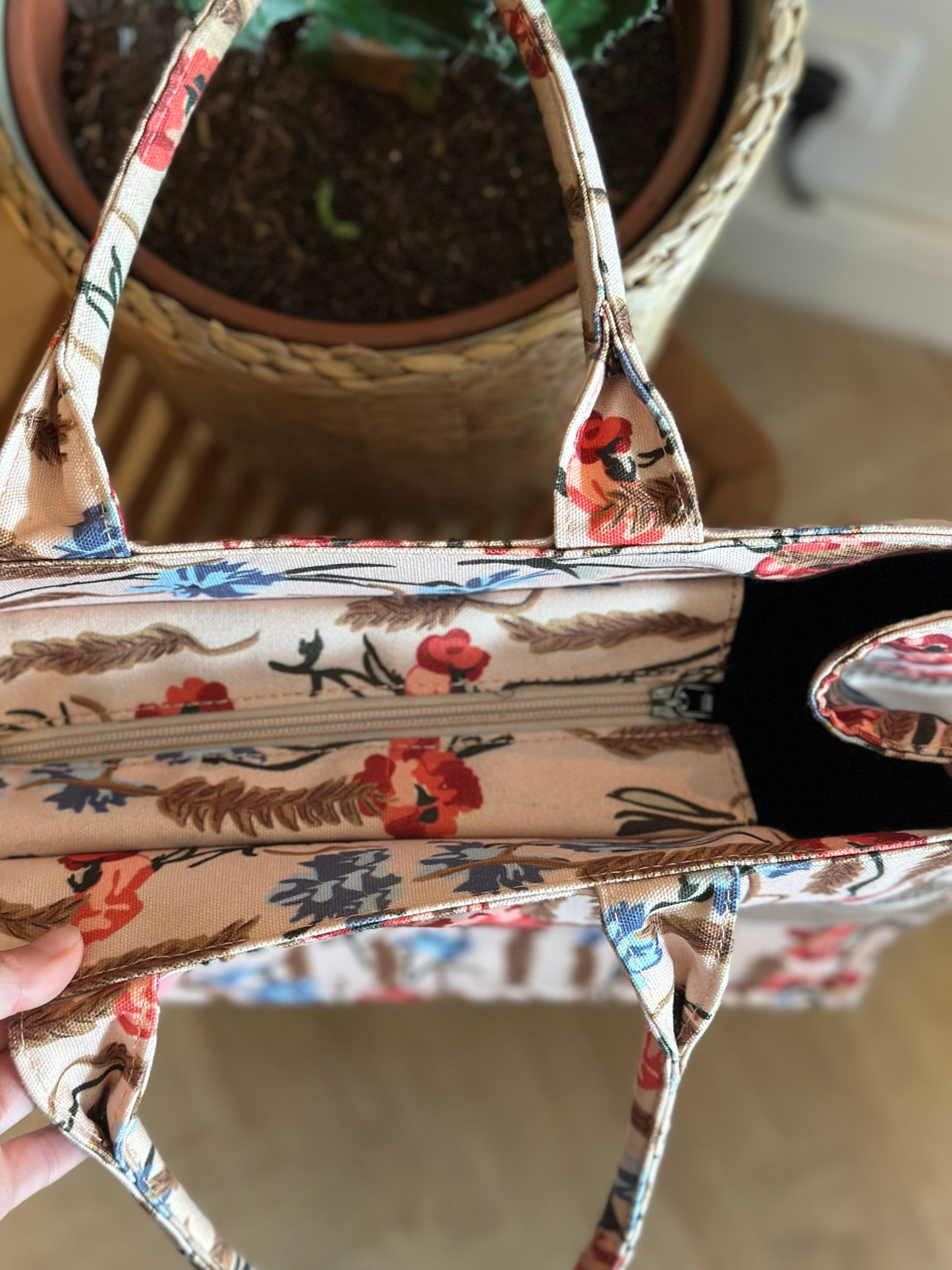 Grand sac cabas à fleurs