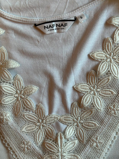 Top dentelle blanc T.36