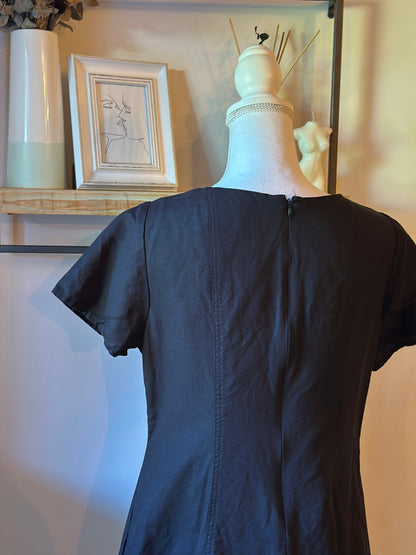 Robe en lin noir T.40