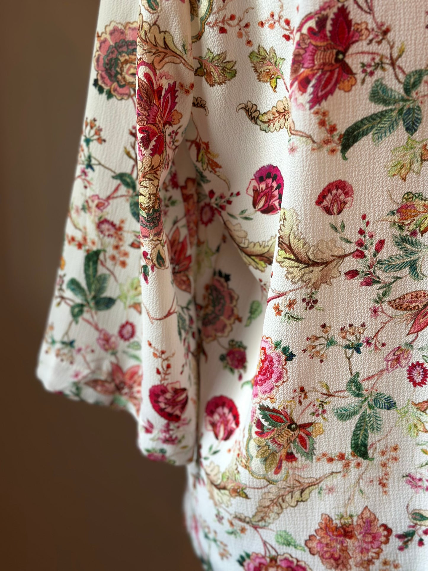 Veste kimono fluide imprimé floral T.40