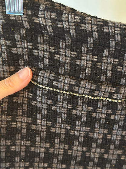 Short en tweed à carreaux T.40