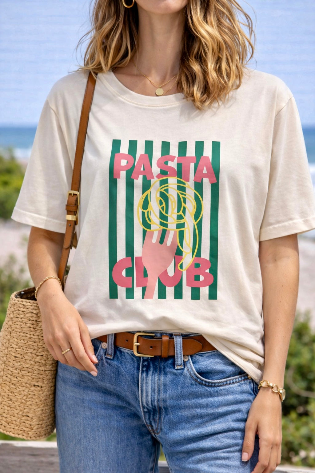 T-shirt imprimé graphique Pasta Club T,42 neuf