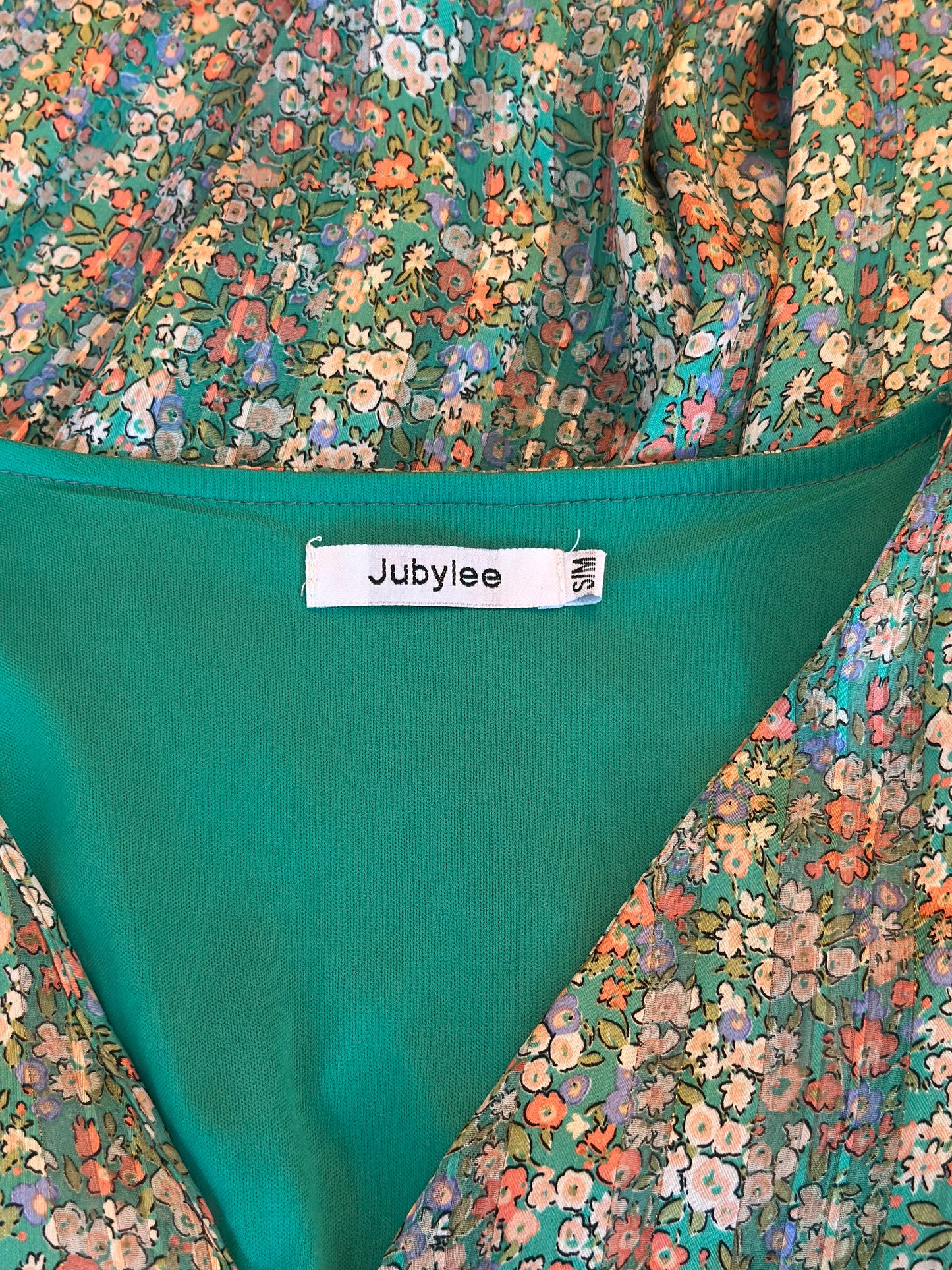 Robe longue à fleurs lurex T.36/38
