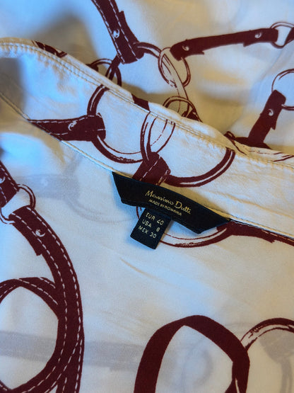 Blouse imprimé mors cheval en viscose T.40