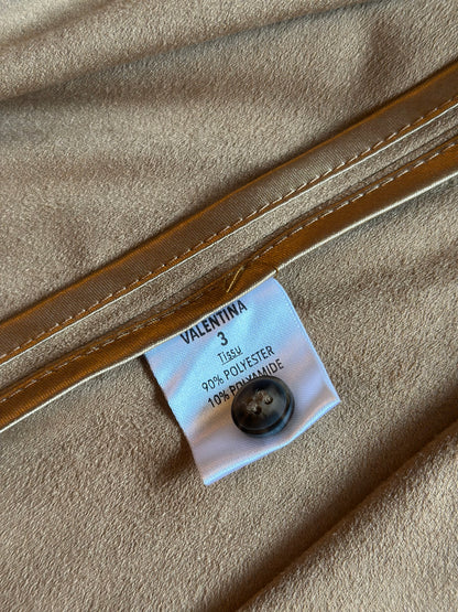 Veste chemise effet daim camel - T.3 (40/42)