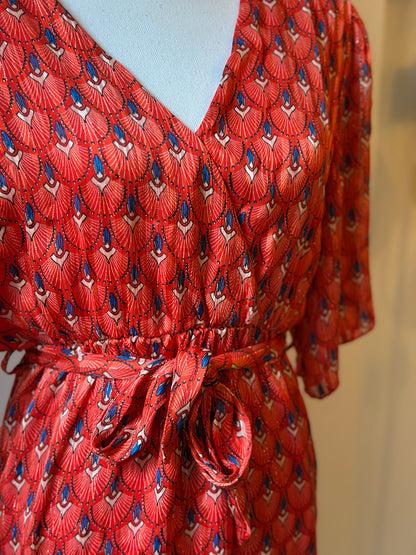 Robe midi imprimé graphique T.36/38