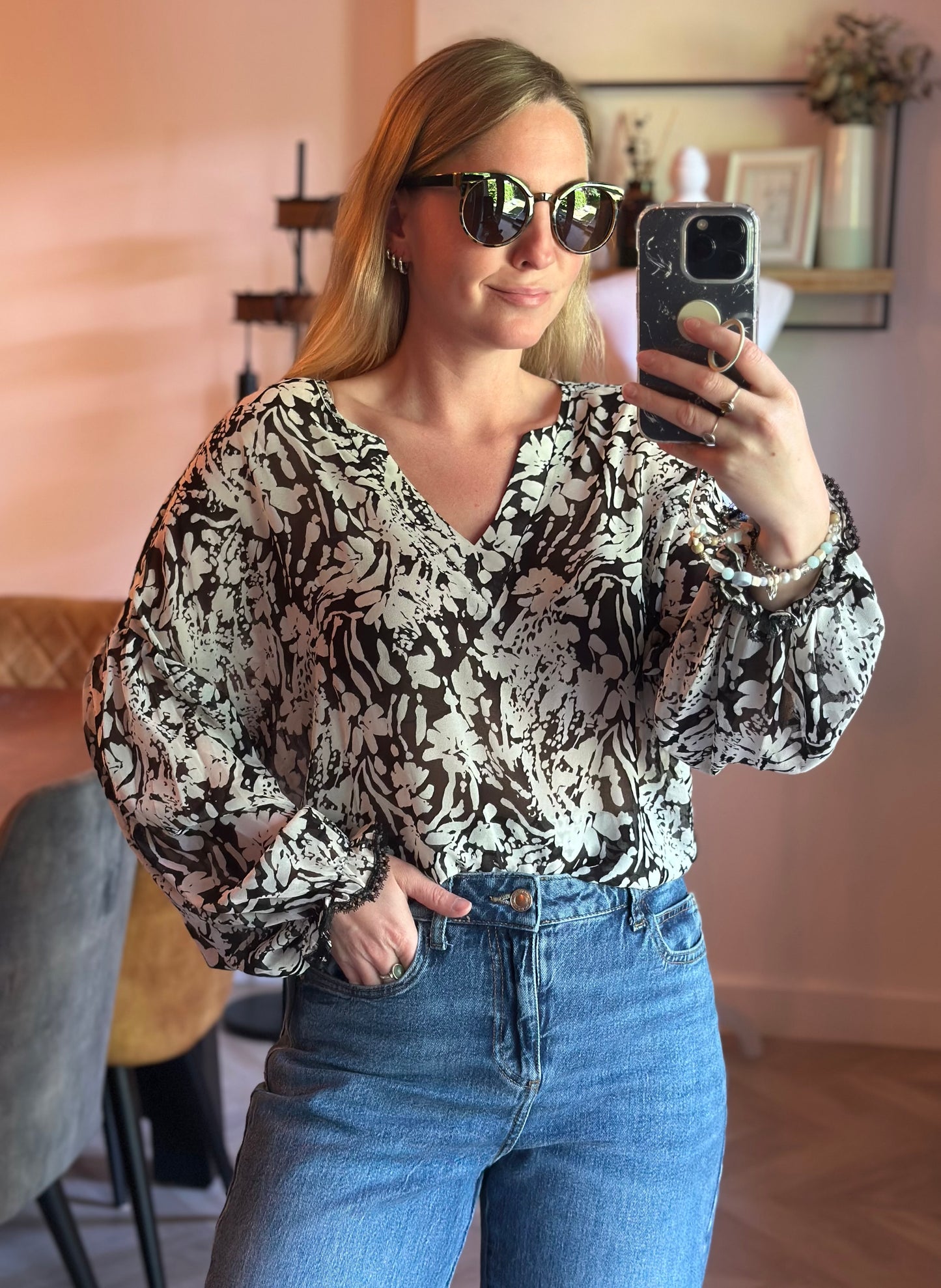 Blouse fluide imprimée T.36