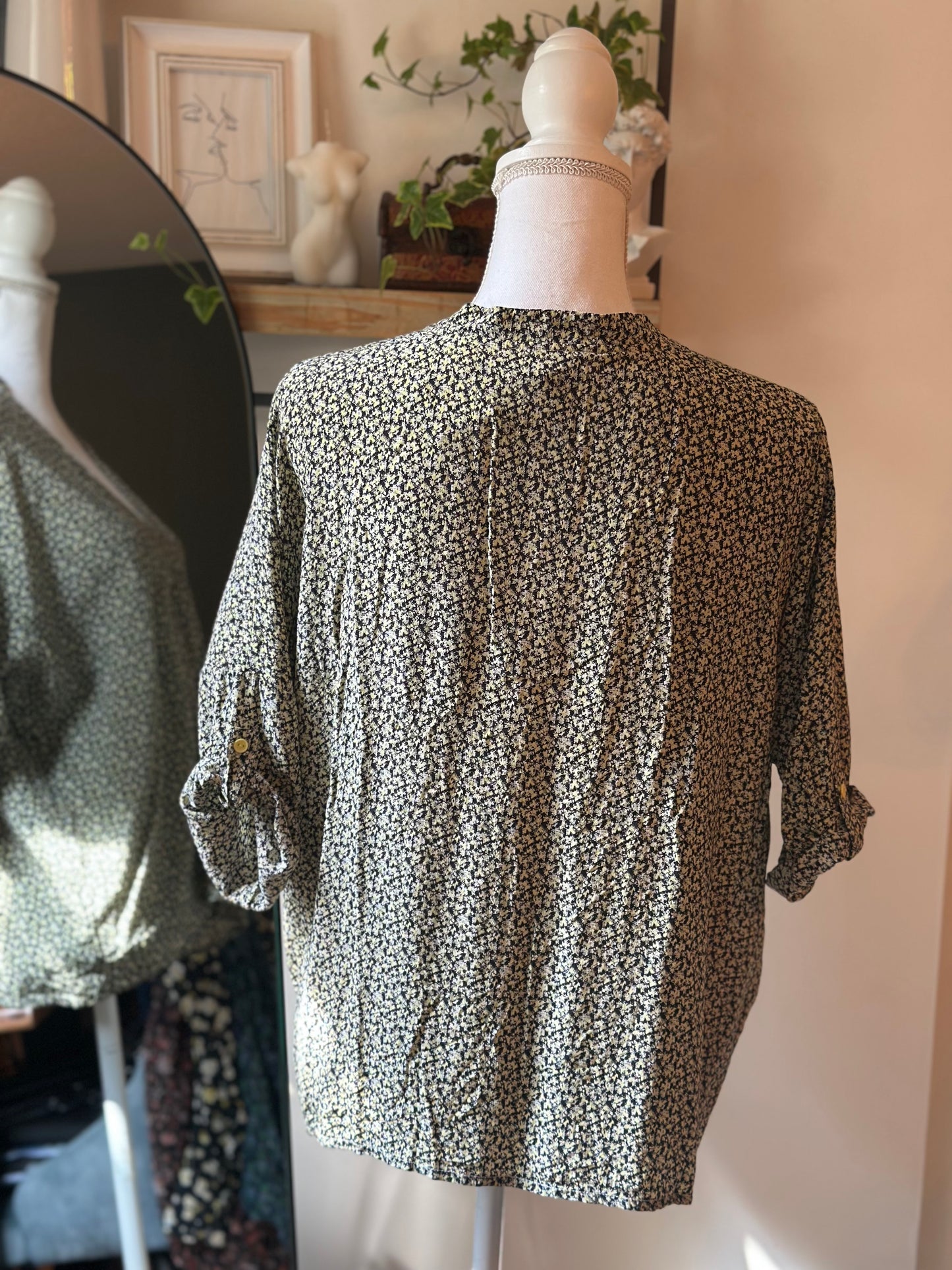 Blouse imprimé fleuri en soie