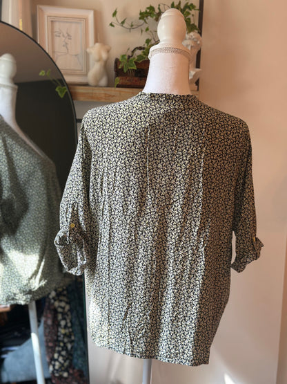 Blouse imprimé fleuri en soie