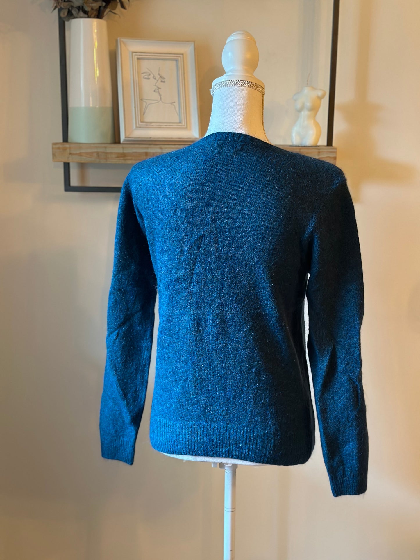 Pull maille duveteuse alpaga & cachemire T.36