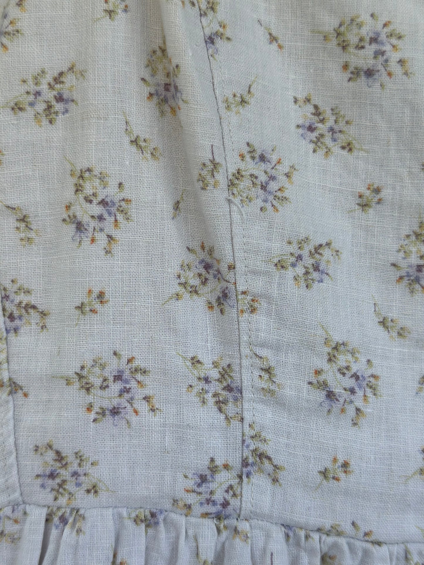 Robe longue en lin et coton fleurie T.36