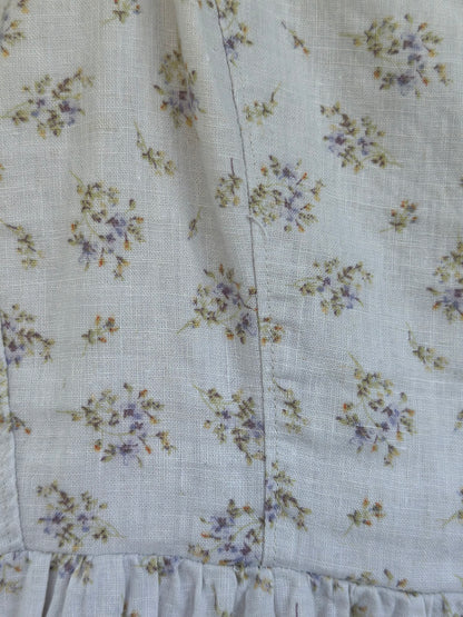 Robe longue en lin et coton fleurie T.36